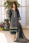 3 Pieces - Regalia Stitched Dark Gray Embroidered Khaddar Suit