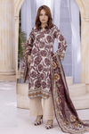 3 Pieces - Janan Unstitched Cream Printed Lawn Suit