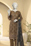 3 Pieces - Almeerah Unstitched Camel Printed Lawn Suit