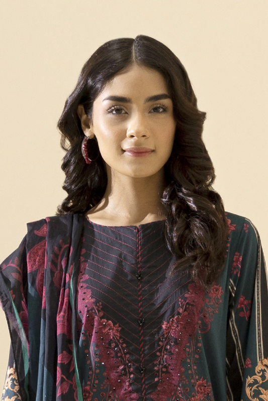 3 Pieces - Sapphire Unstitched Zinc Printed Lawn Suit