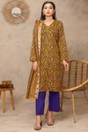 3 Pieces - Regalia Unstitched Royal Blue Fancy Zari Dupatta Printed Shirt Lawn Suit