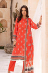 3 Pieces - Haya By Legends Unstitched Orange Printed Lawn Suit