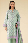 3 Pieces - Beyond East Unstitched Sea Green Printed Lawn Suit
