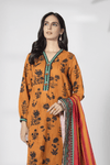 3 Pieces - Sapphire Unstitched Orange Printed Lawn Suit