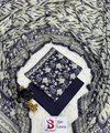 3 Pieces - Bin Saeed Unstitched Dark Blue Ladies Lawn Suit