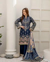 3 Pieces - Marooj Unstitched Dark Blue BanaDora Linen Suit