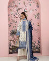 3 Pieces - Marooj Unstitched Off White BanaDora Linen Suit