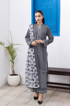 3 Pieces - Regalia Unstitched Black Print Lawn Suit