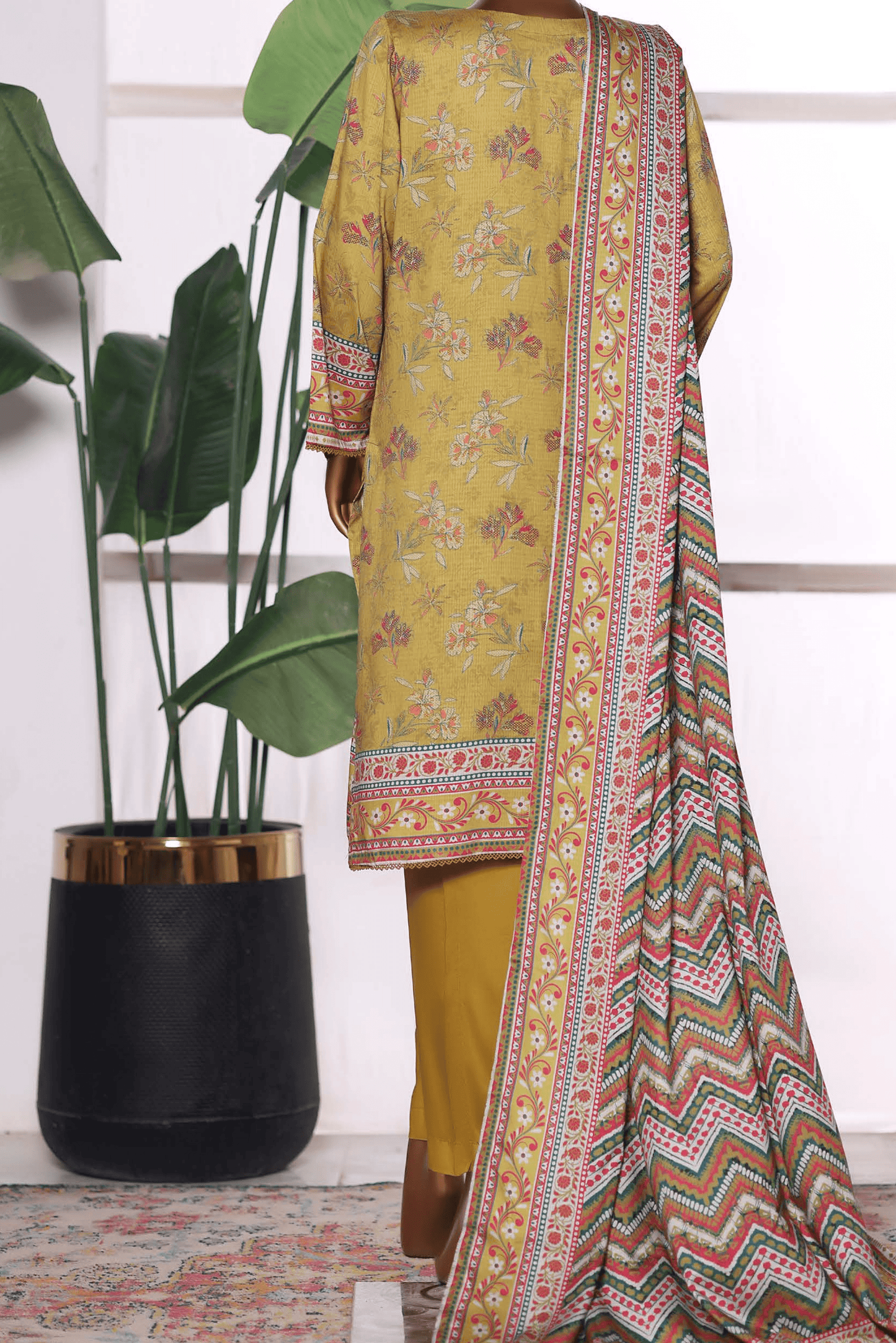 3 Pieces - Riwayat Unstitched Bruaas Dobby Viscose Suit