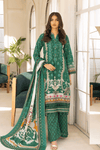 3 Pieces - Regalia Stitched Green Embroidered Khaddar Suit