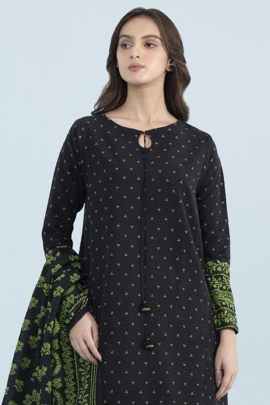 3 Pieces - Sapphire Unstitched Black Printed Lawn Suit