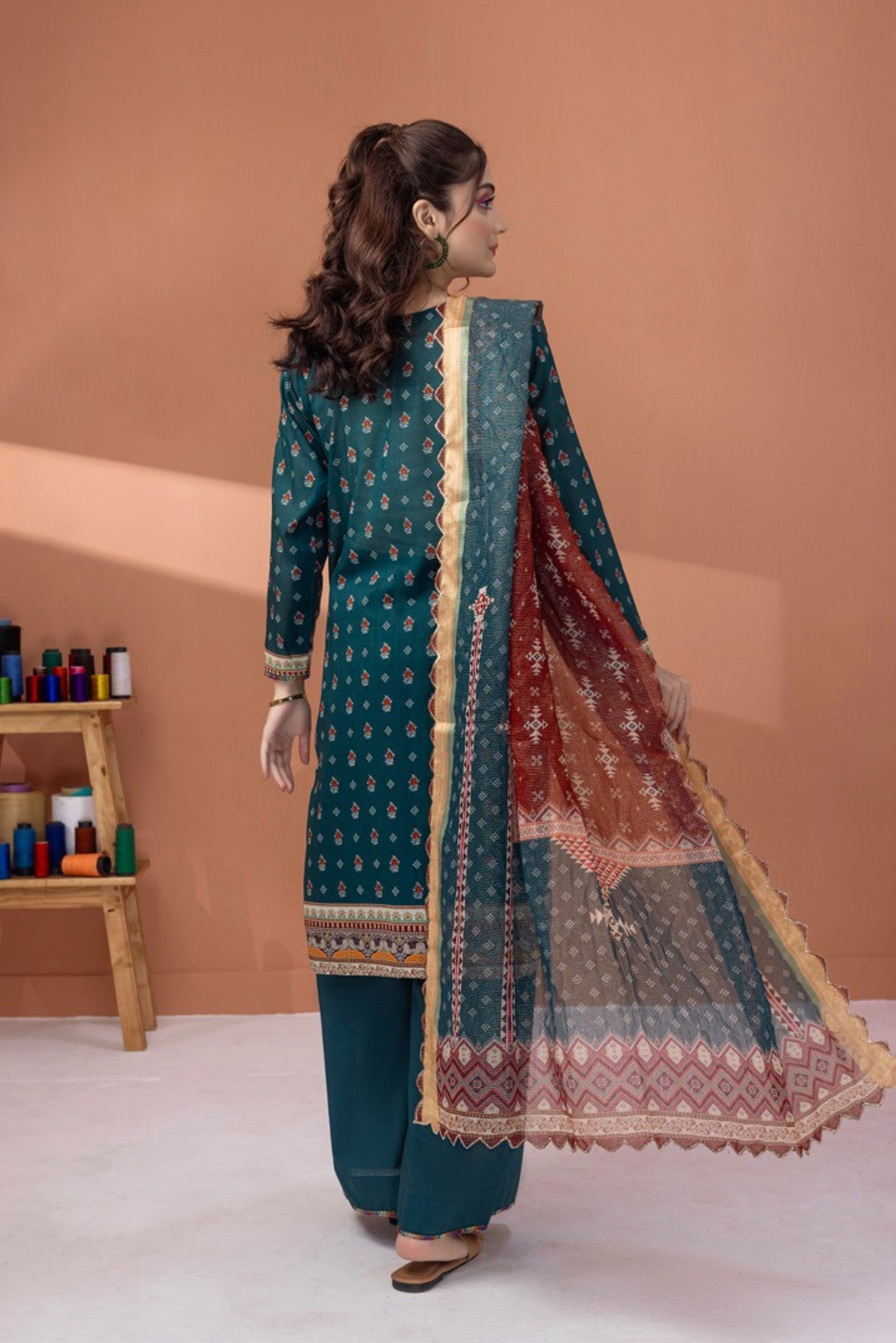 3 Pieces - Regalia Unstitched Zinc Fancy Zari Dupatta Printed Shirt Lawn Suit