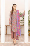 3 Pieces - Regalia Unstitched wine Printed Lawn Suit