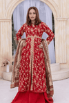 3 Pieces - Janan Unstitched Red Printed Lawn Suit