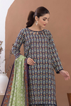 3 Pieces - Regalia Unstitched Navy Blue Printed Lawn Suit