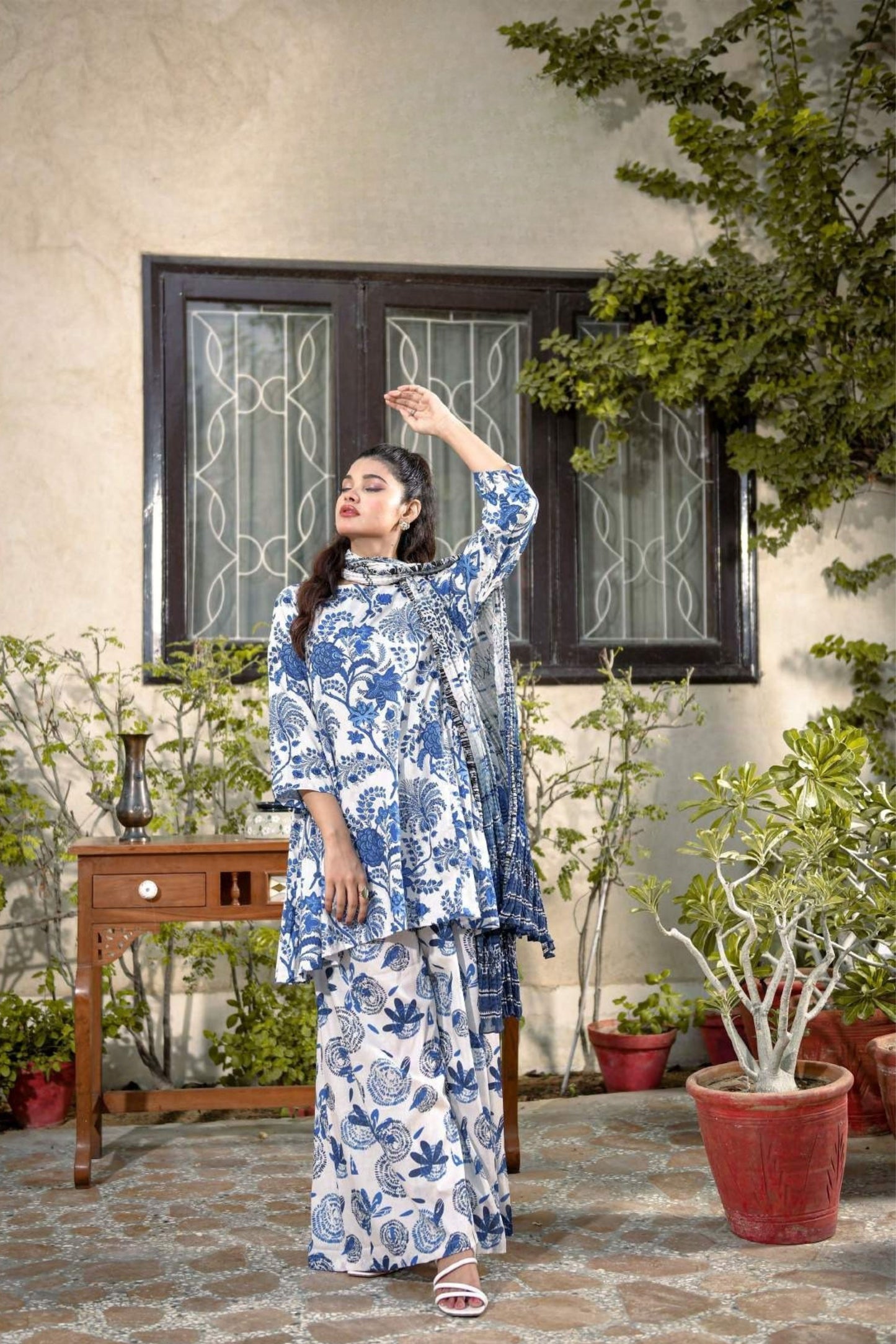 3 Pieces - Murashee Unstitched Sky Blue Printed Lawn Suit