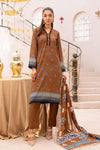 3 Pieces - Haya By Legends Unstitched Dark Brown Printed Lawn Suit