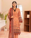 3 Piece - Junoon Unstitched Light Peach Ladies Print Lawn Suit