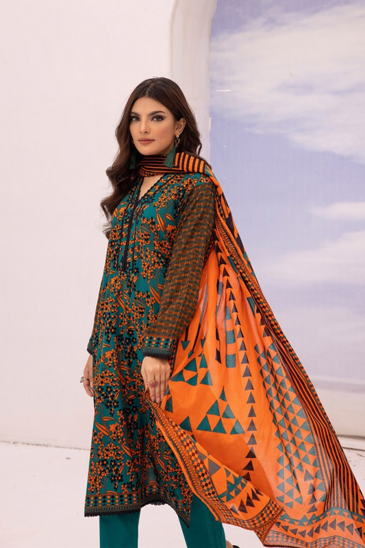 3 Pieces - Haya By Legends Unstitched Zinc Printed Lawn Suit