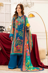 3 Pieces - Raabi Unstitched Royal Blue Print Lawn Suit