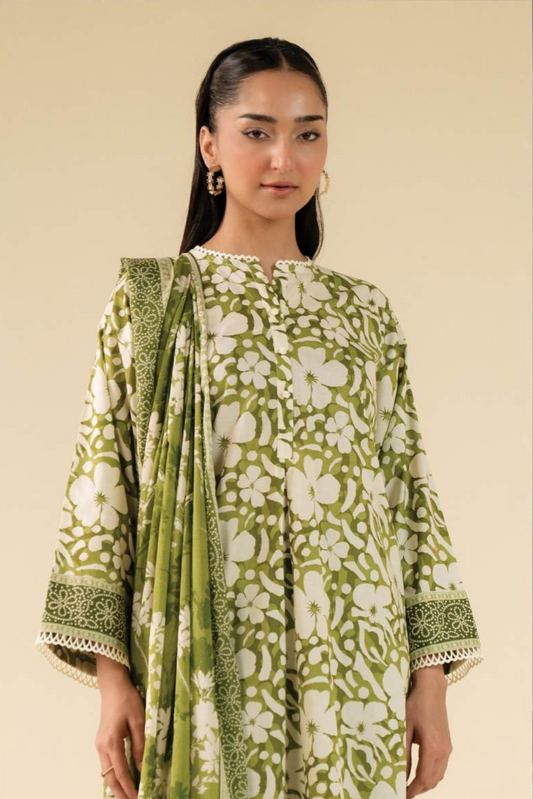 3 Pieces - Beyond East Unstitched Parrot Printed Lawn Suit