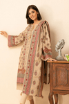 3 Pieces - GulAhmed Unstitched Skin Printed Khaddar Suit