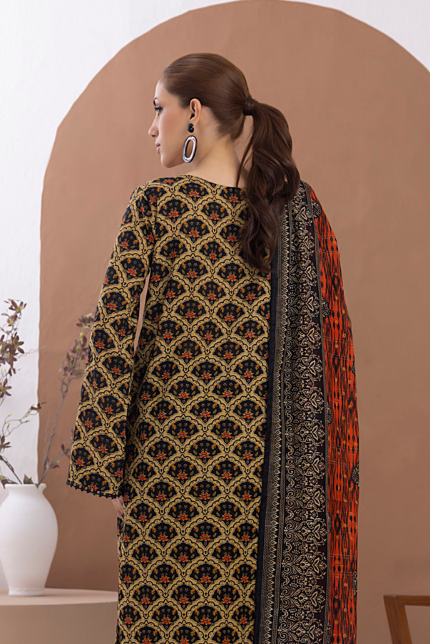 3 Pieces - Regalia Unstitched Black Printed Lawn Suit