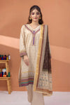3 Pieces - Regalia Unstitched Off White Fancy Zari Dupatta Printed Shirt Lawn Suit