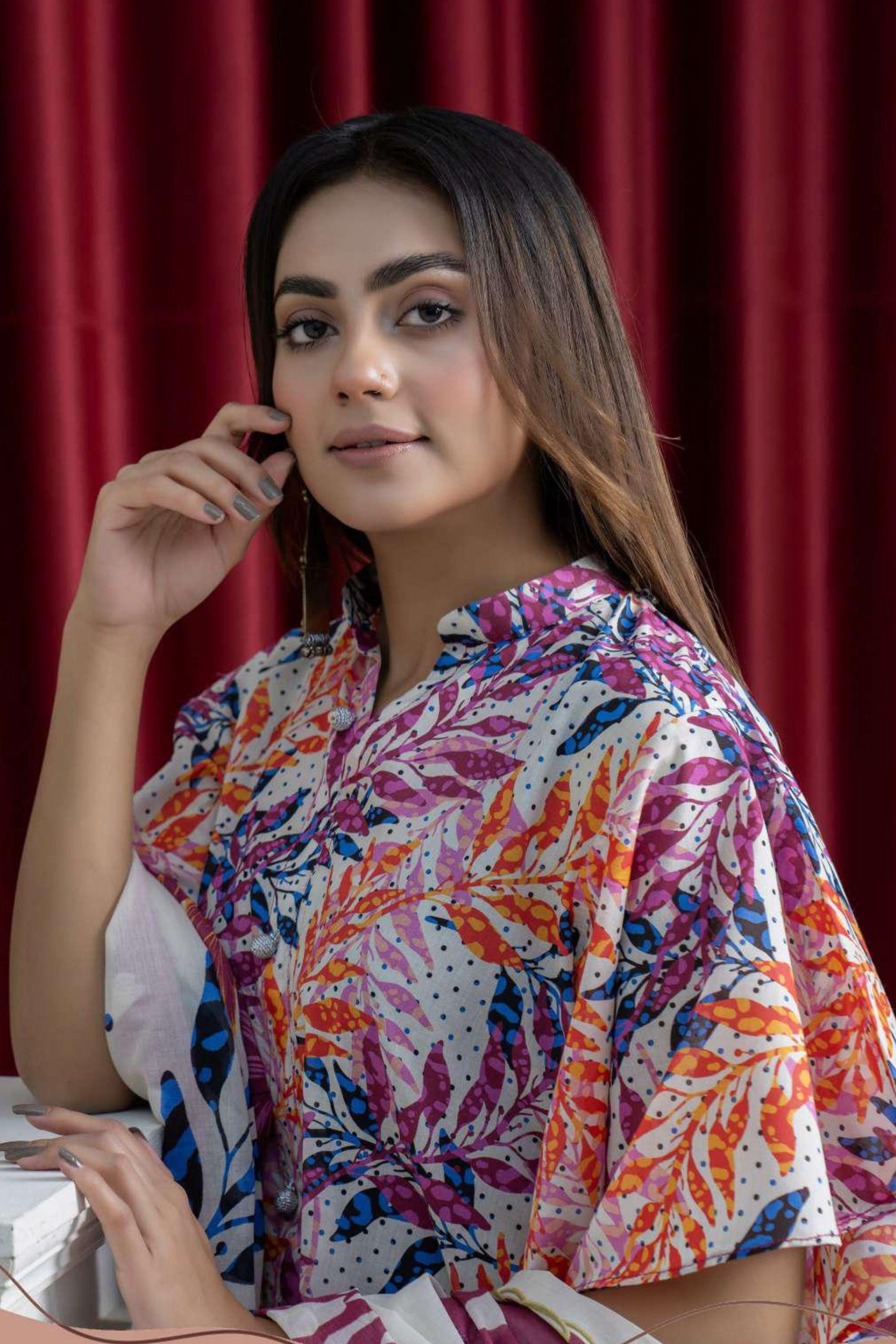 3 Pieces - B&C Unstitched Off White Printed Lawn Suit