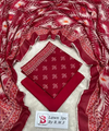 3 Pieces - Bin Saeed Unstitched Red Ladies Lawn Suit