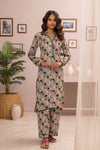 2 Piece: Regalia Unstitched Printed Pista Ladies Linen Suit
