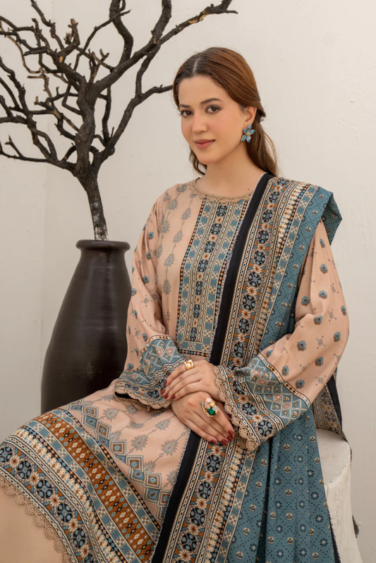 3 Pieces - Marooj Unstitched Light Purple BanaDora Linen Suit