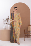 3 Pieces - Regalia Unstitched Pale Yellow Printed Lawn Suit