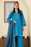 3 Pieces - Orient Unstitched Blue Printed Lawn Suit