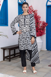 3 Pieces - Regalia Unstitched Black Printed Lawn Suit