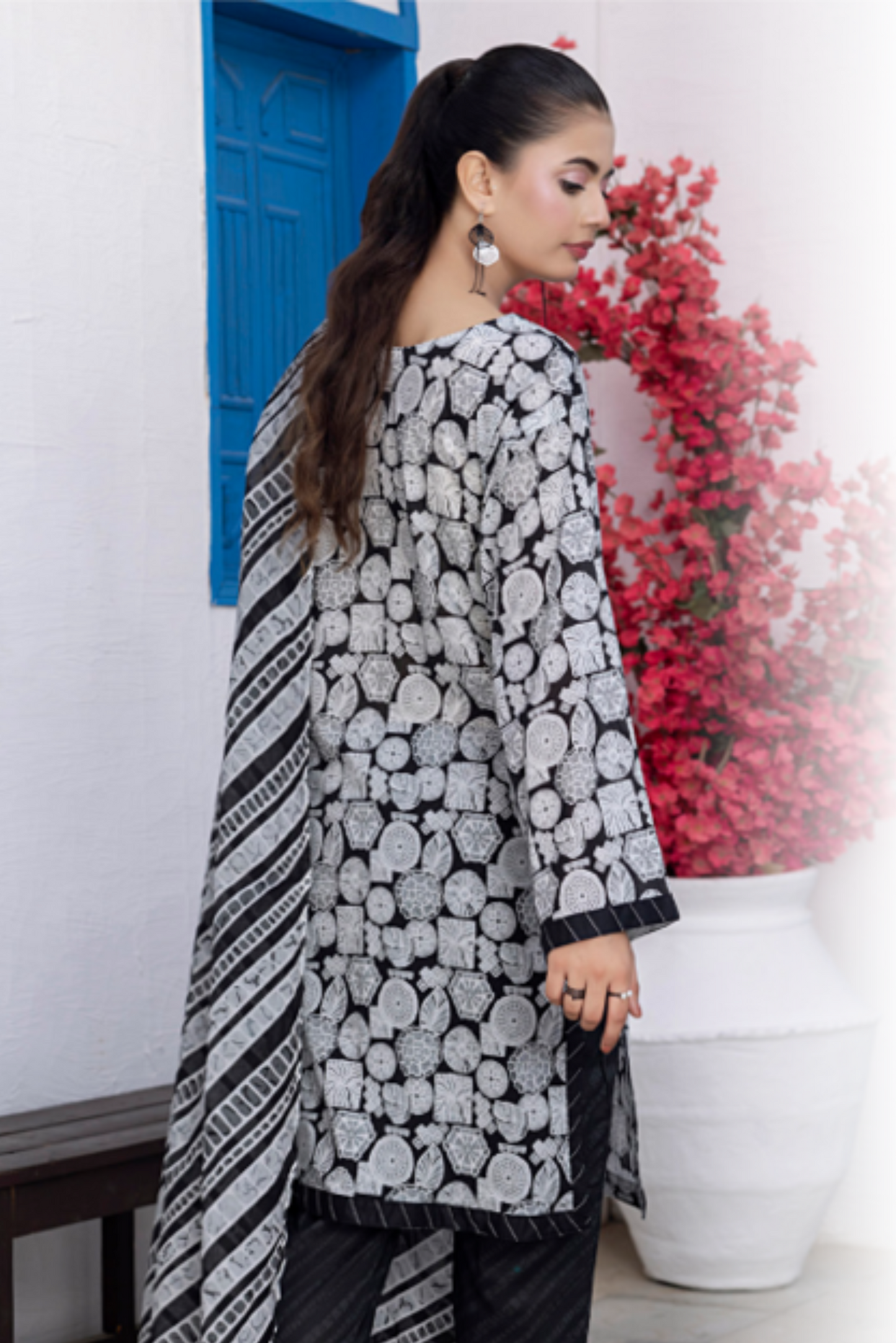 3 Pieces - Regalia Unstitched Black Printed Lawn Suit