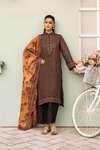 3 Pieces - Haya By Legends Unstitched Brown Printed Lawn Suit