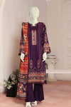 3 Pieces - Murashee Unstitched Dark Purple Printed Lawn Suit
