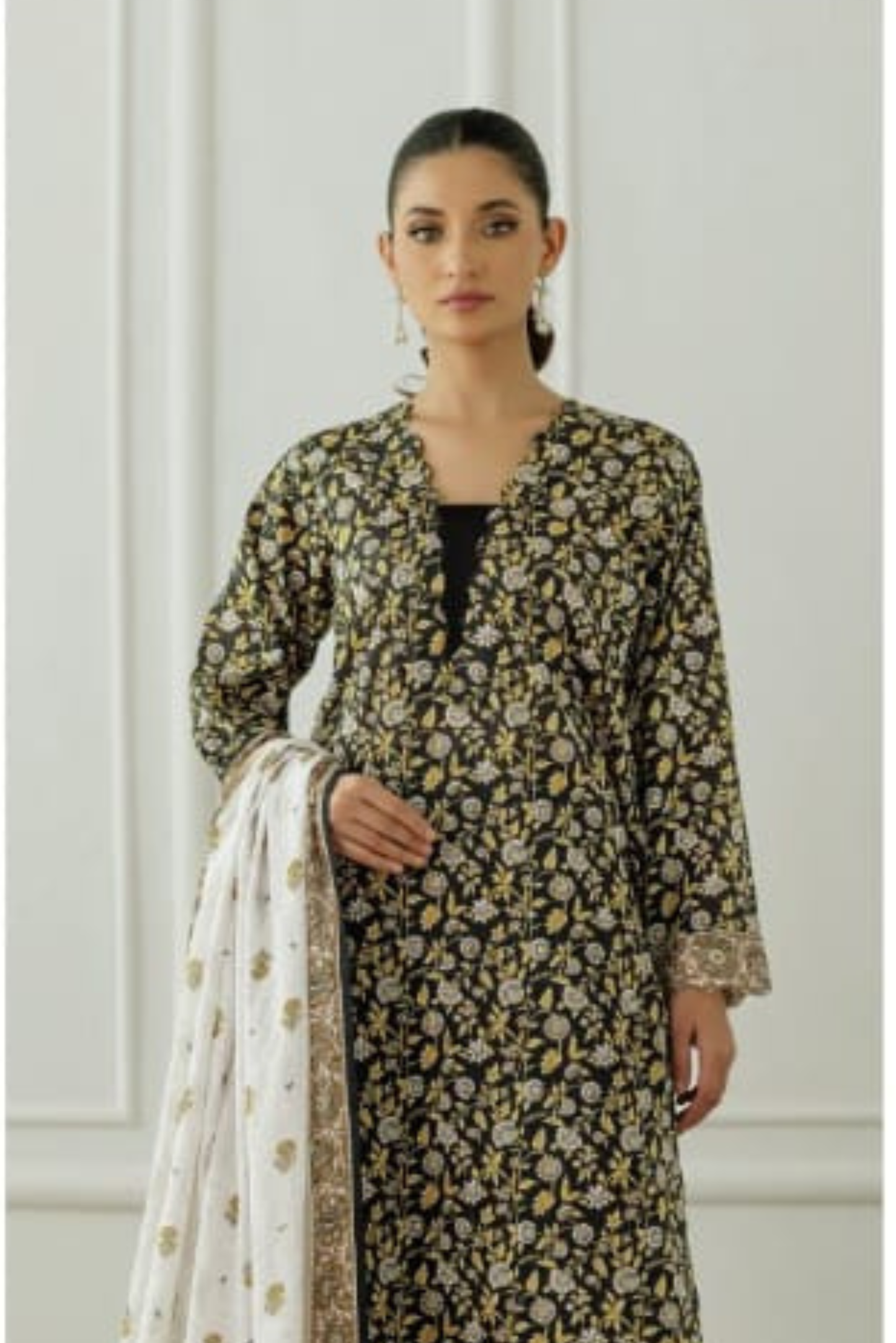 3 Pieces - Orient Unstitched Black Printed Lawn Suit