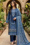 3 Pieces - Sohni Dharti Unstitched Blue Colour Premium Print Lawn Suit