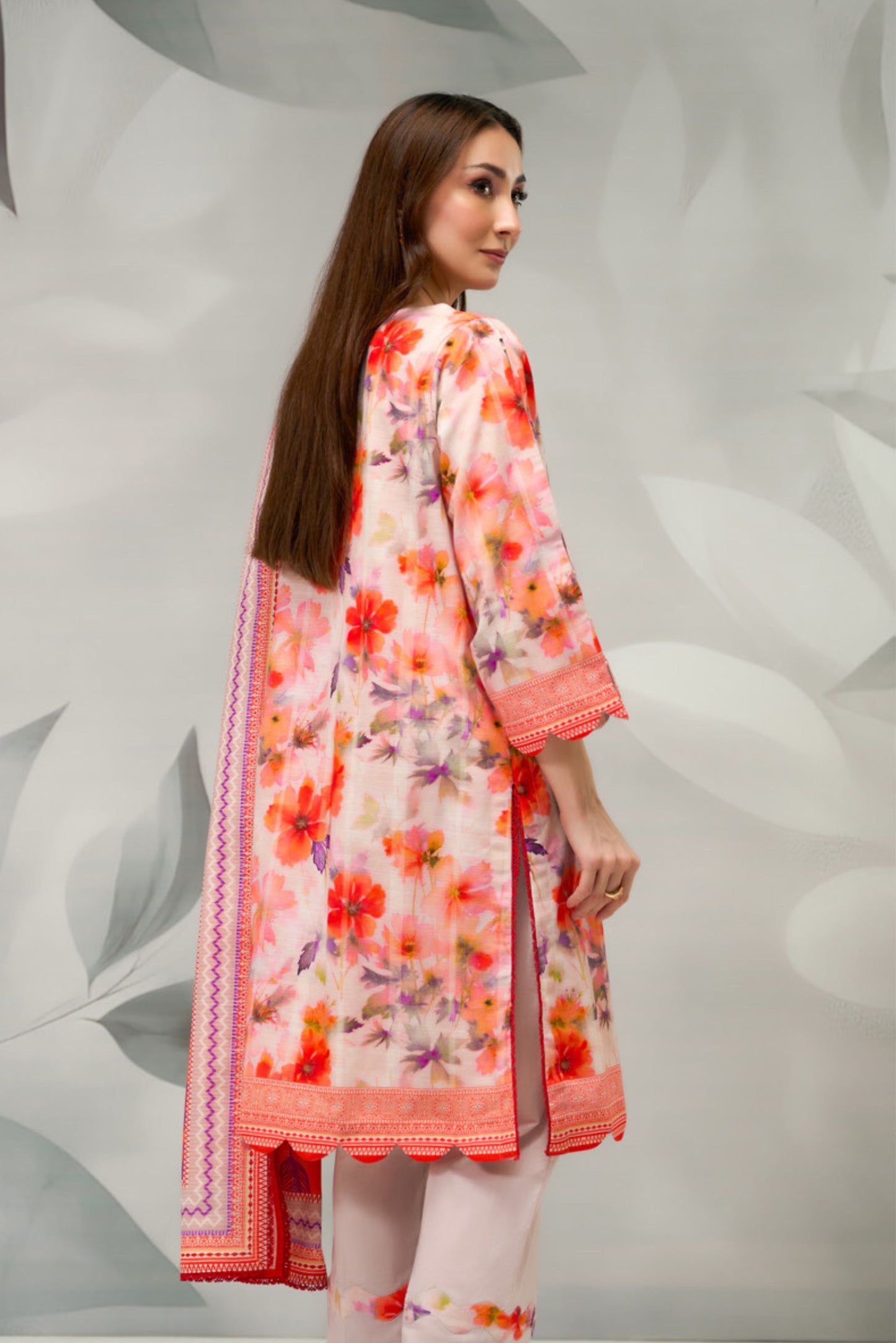 3 Pieces - Regalia Unstitched Skin Printed Khaddar Suit