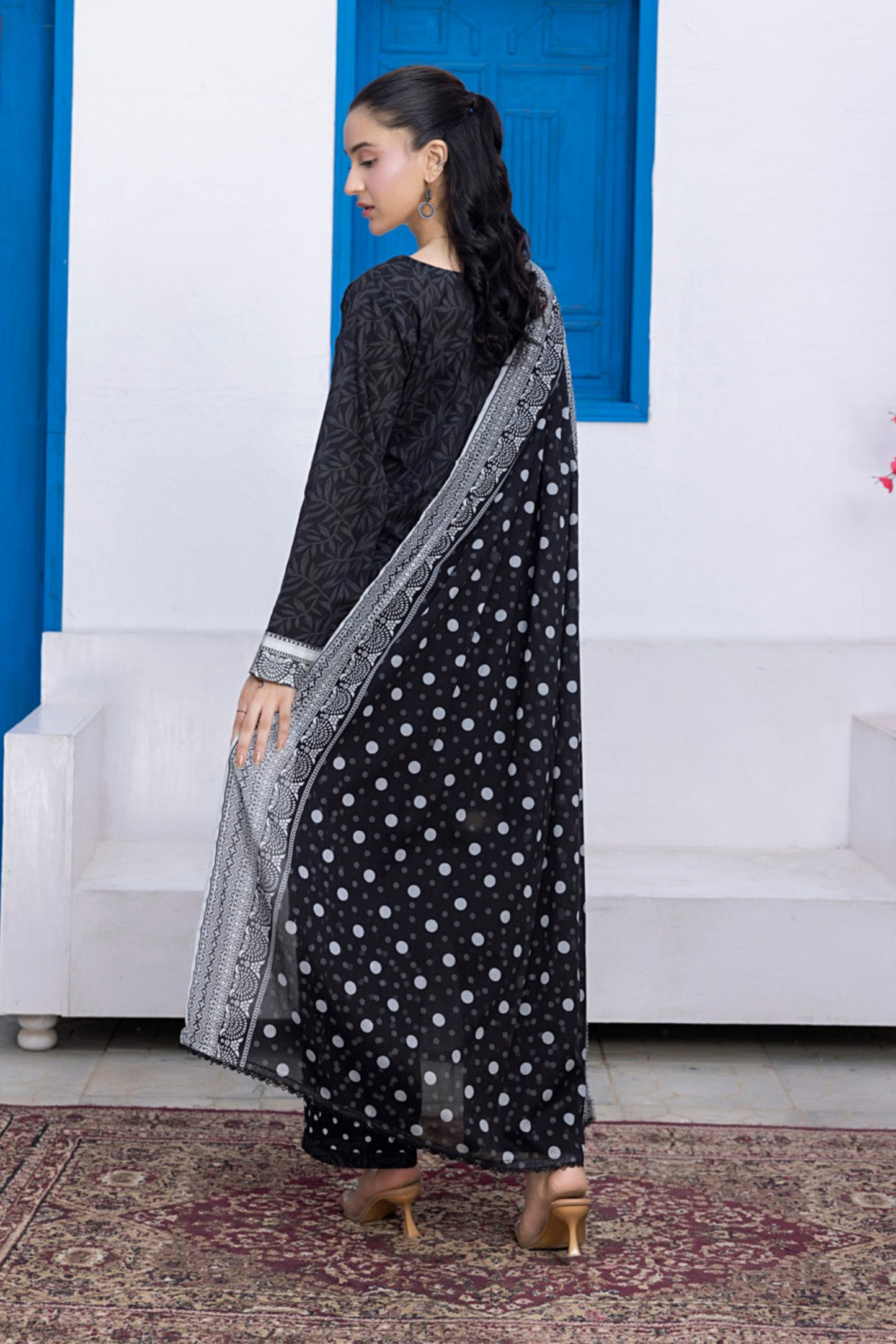 3 Pieces - Regalia Unstitched Black Printed Lawn Suit