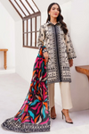3 Pieces - Yakeen By Asifa Unstitched Cream Ladies Lawn Suit