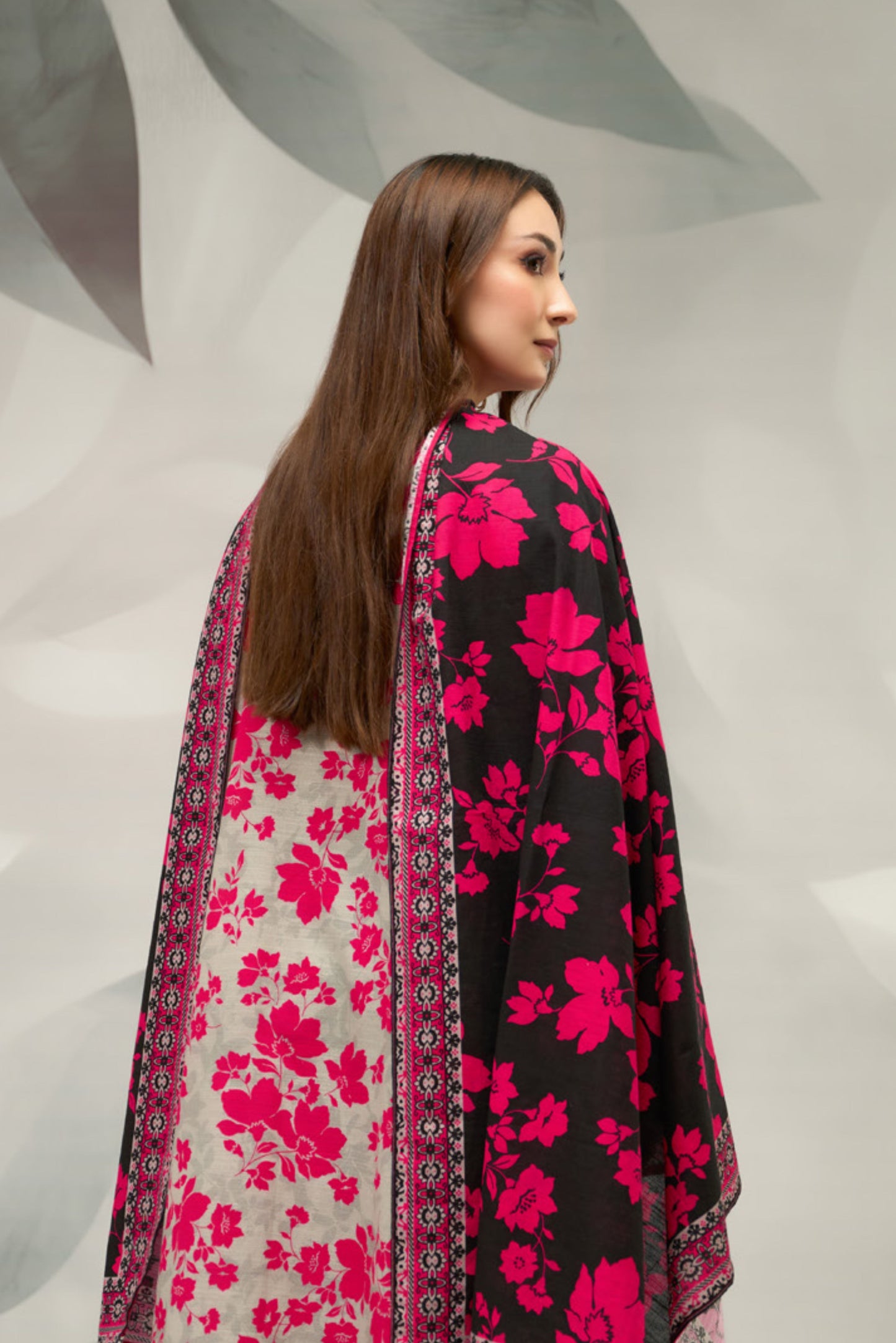 3 Pieces - Regalia Unstitched Grey Printed Khaddar Suit