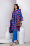3 Pieces - Regalia Stitched Royal Blue Printed Khaddar Suit