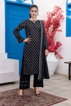 3 Pieces - Regalia Unstitched Black Print Lawn Suit