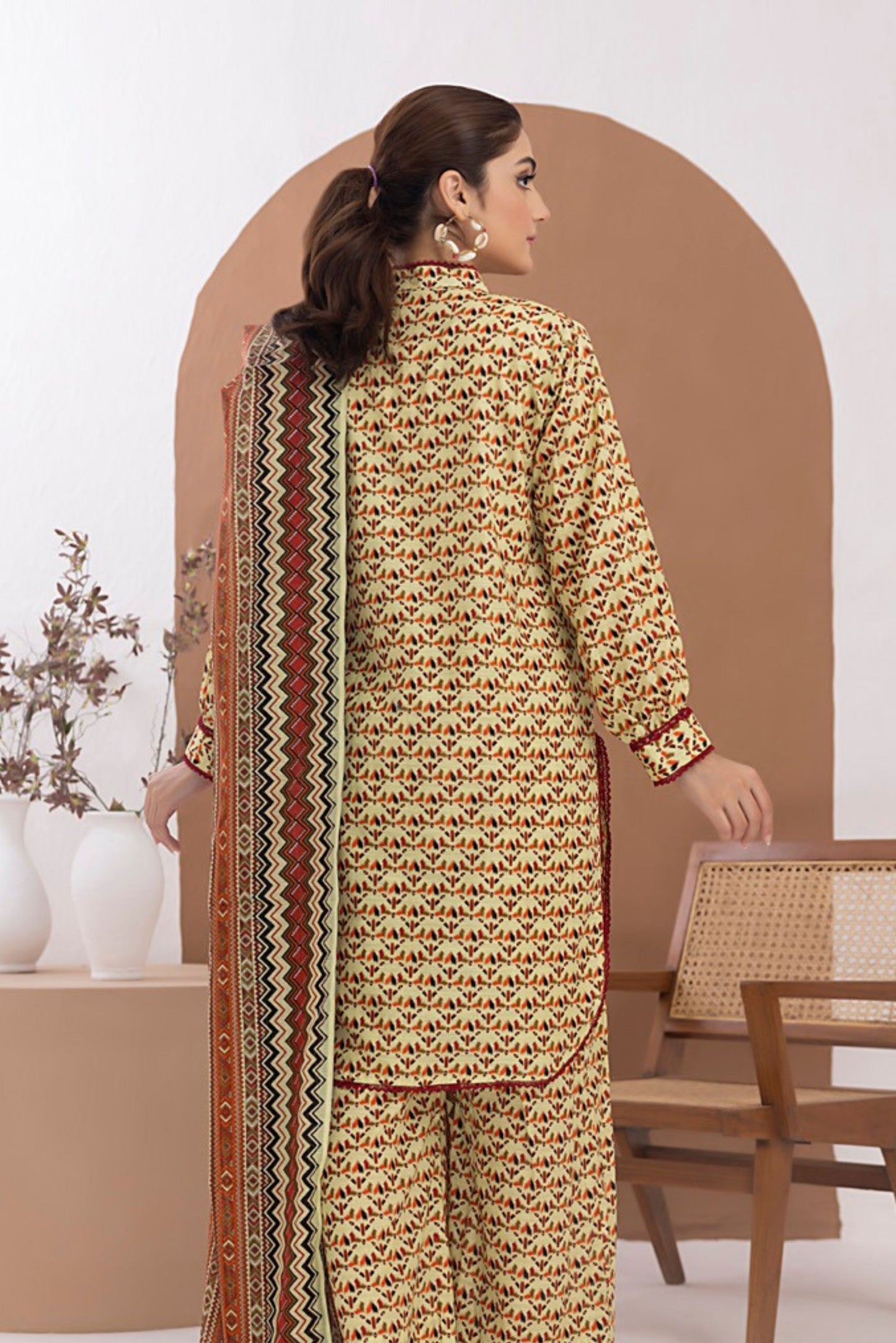 3 Pieces - Regalia Unstitched Lemon Printed Lawn Suit