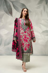 3 Pieces - Regalia Unstitched Grey Printed Khaddar Suit