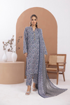 3 Pieces - Regalia Unstitched Powder Blue Printed Lawn Suit