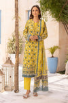3 Pieces - Haya By Legends Unstitched Yellow Printed Lawn Suit